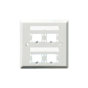 R & M BS Faceplate 86x86, 2x1 port, pure white