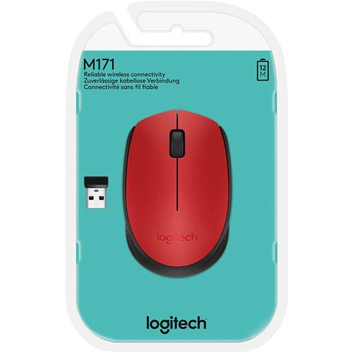 Logitech M171 Wireless Mouse - Red - 910-004641