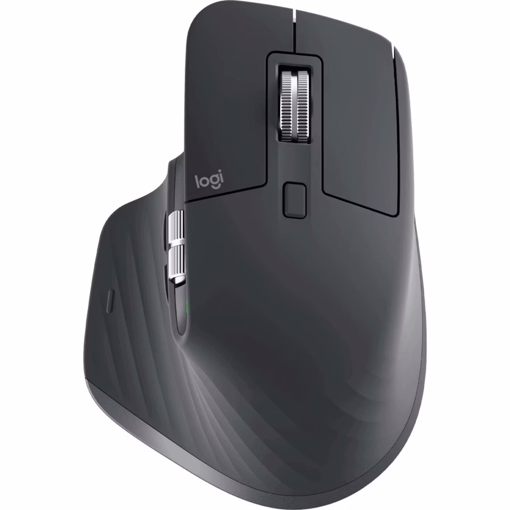 Logitech MX Master 3s Wireless and Bluetooth Rechargeable Mouse - Graphite - 910-006559