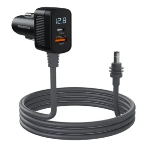 Porodo 60W 3M Starlink Car Charger Dual Port LED Display