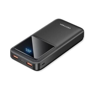 Vention 20000mAh Power Bank with Built-in Cables Black