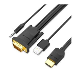 Vention HDMI to VGA Cable with Audio 1.5m Black